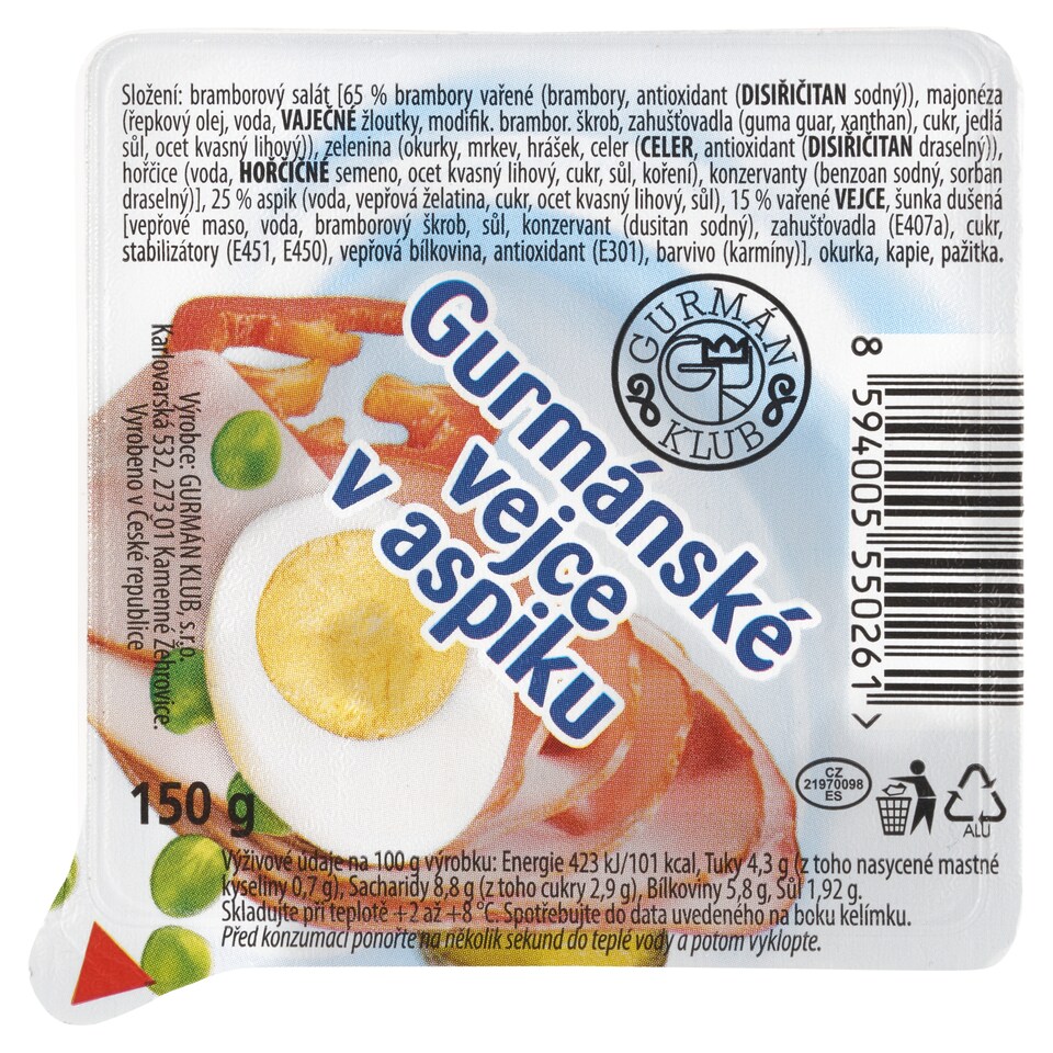 image 1 of Gurmán Klub Gourmet Egg in Aspic 150g