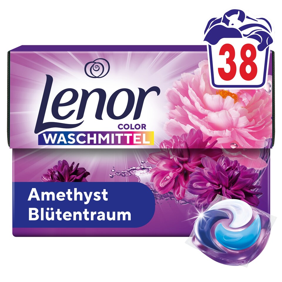 LENOR PODS® Amethyst Flower Bloom Mosókapszula 38 Mosáshoz,  1. kép