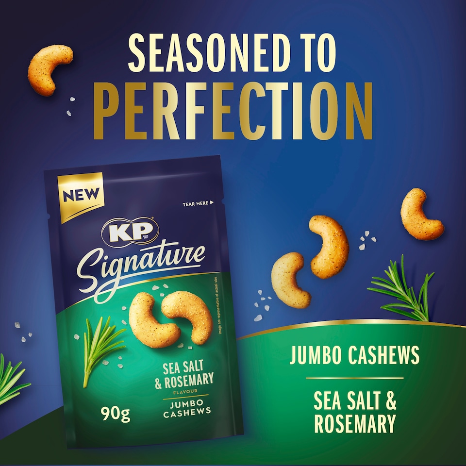 image 1 of KP Signature Sea Salt and Rosemary Cashews 90g