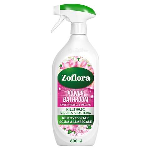 Zoflora Power Bathroom Cleaner Sweet Freesia & Jasmine 800ml - Tesco ...