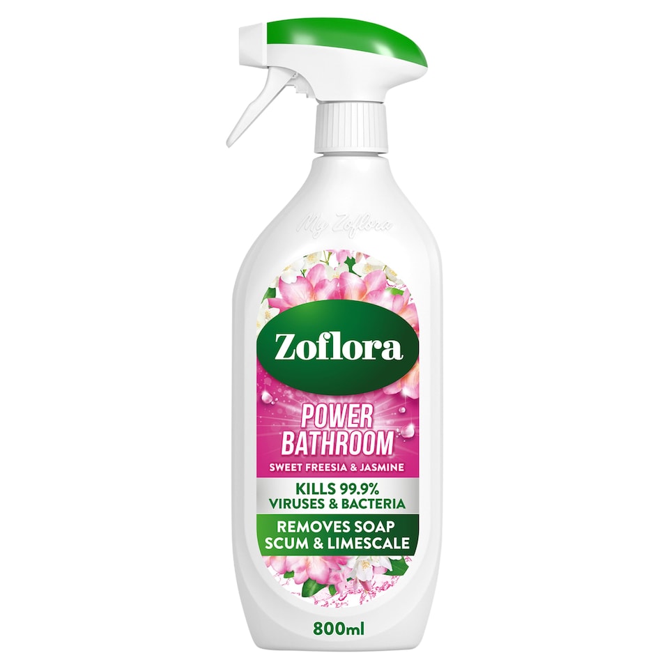 image 1 of Zoflora Power Bathroom Cleaner Sweet Freesia & Jasmine 800ml