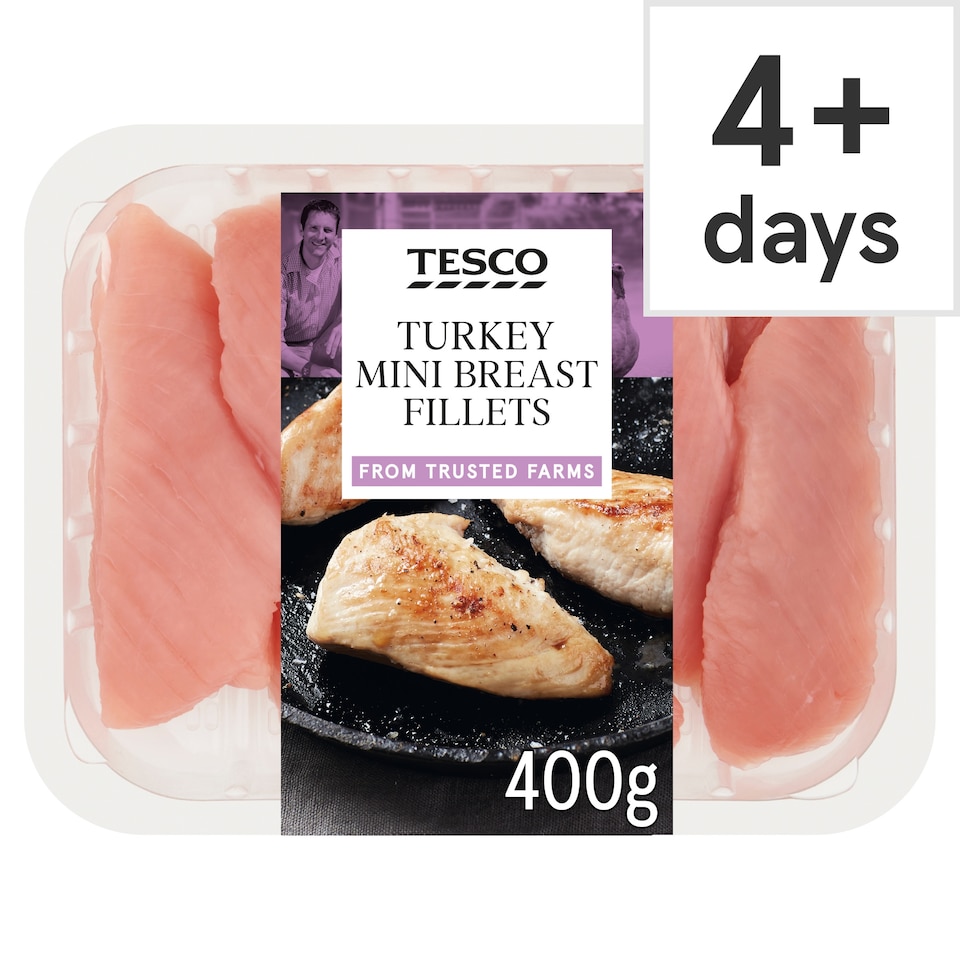 Tesco Mini Turkey Breast Fillets 400G