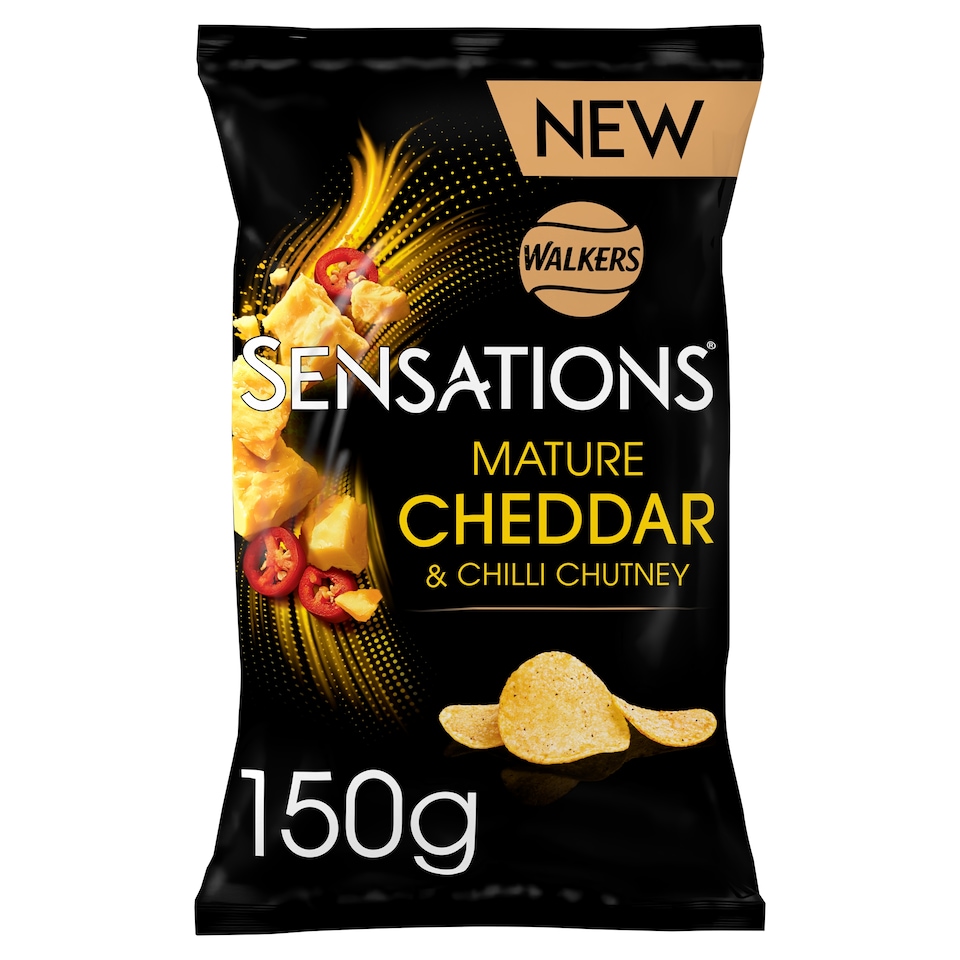 image 1 of Sensations Mature Cheddar & Chilli Chutney Flavour Potato Crisps 150g