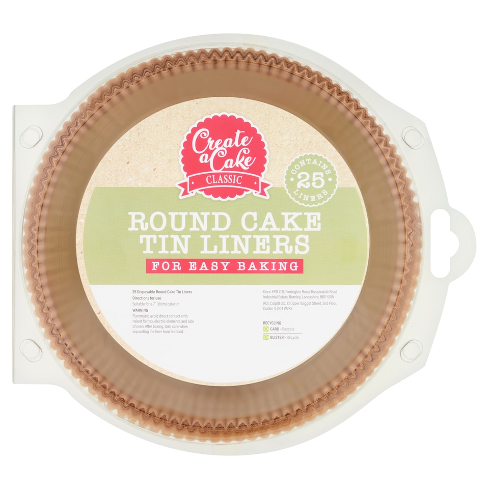 Create A Cake Round Cake Tin Liners 25