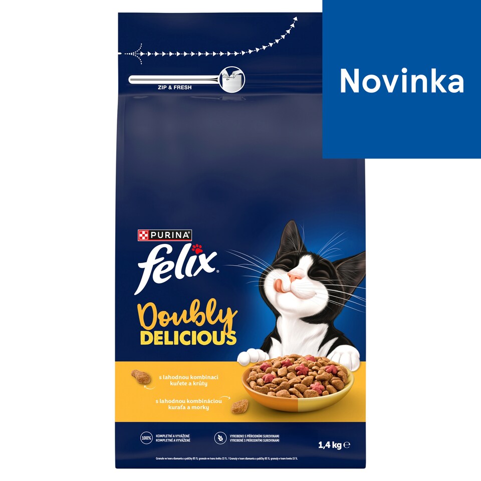 FELIX Doubly Delicious with a Delicious Combination of Chicken and Turkey, Rich in Beetroot 1.4 kg