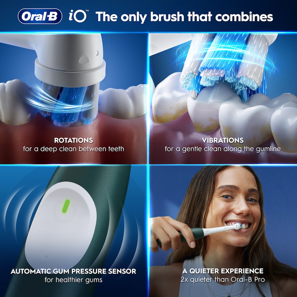 image 1 of Oral-B iO Series 2 Clean & Care Green Electric Toothbrush & Travel Case