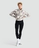image 1 of F&F Active Abstract Print Cropped Hoodie in Grey