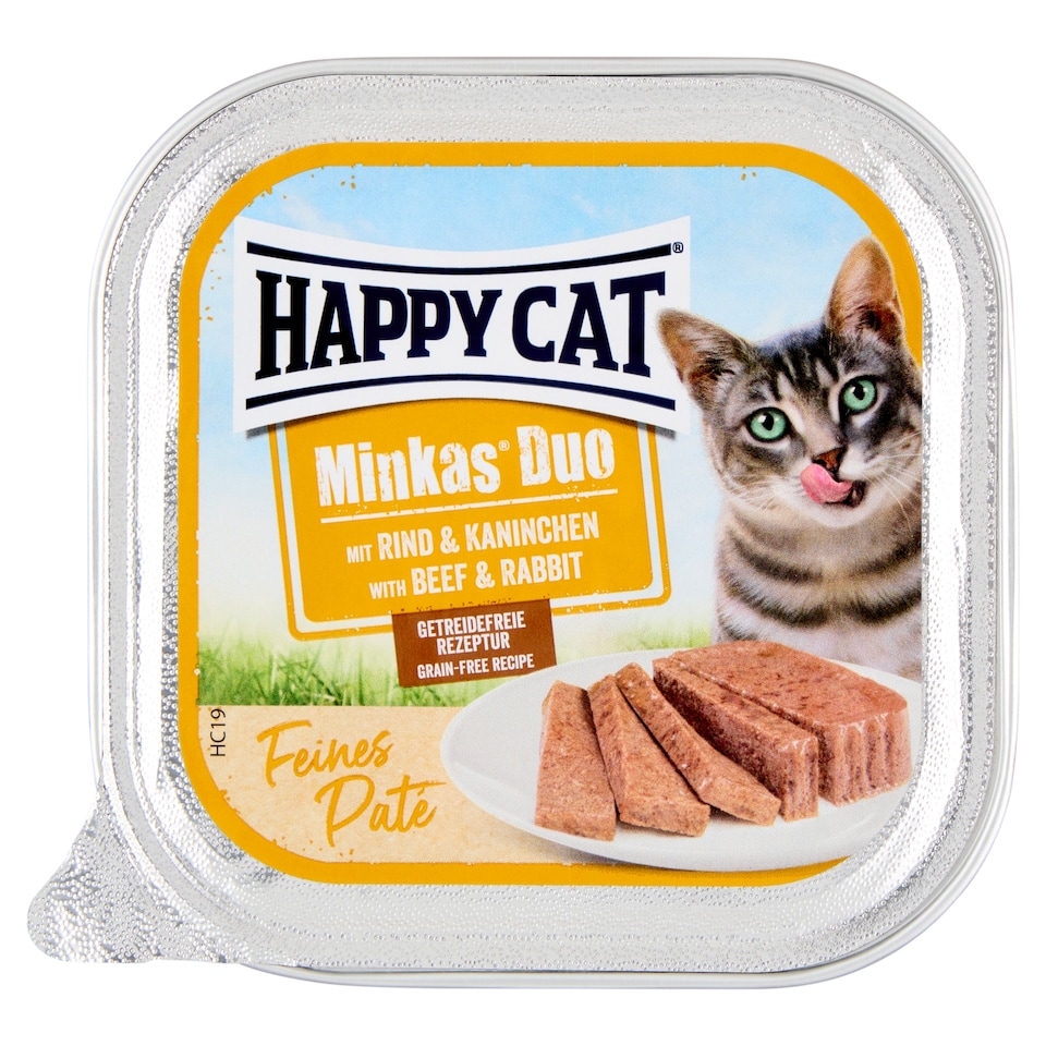 Happy Cat Minkas Duo pástétomos falatkák marhahússal és nyúlhússal állateledel macskák számára 100 g