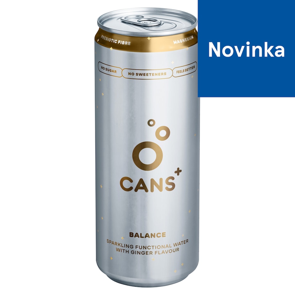 Cans+ Balance Sparkling Functional Water with Ginger Flavour 330 ml