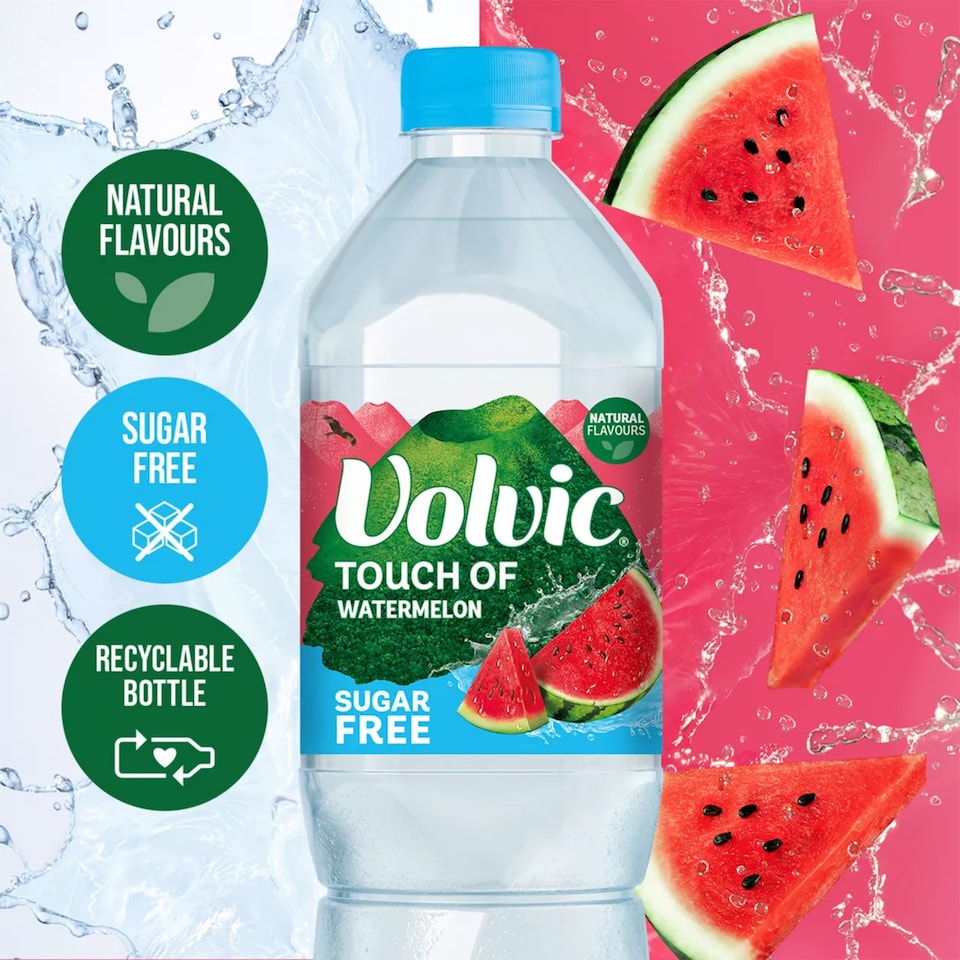 image 1 of Volvic Touch of Fruit Watermelon Sugar Free Flavoured Water 1.5L
