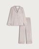 image 4 of F&F Velour Textured Shirt and Trousers Revere Pyjama Set in Purple