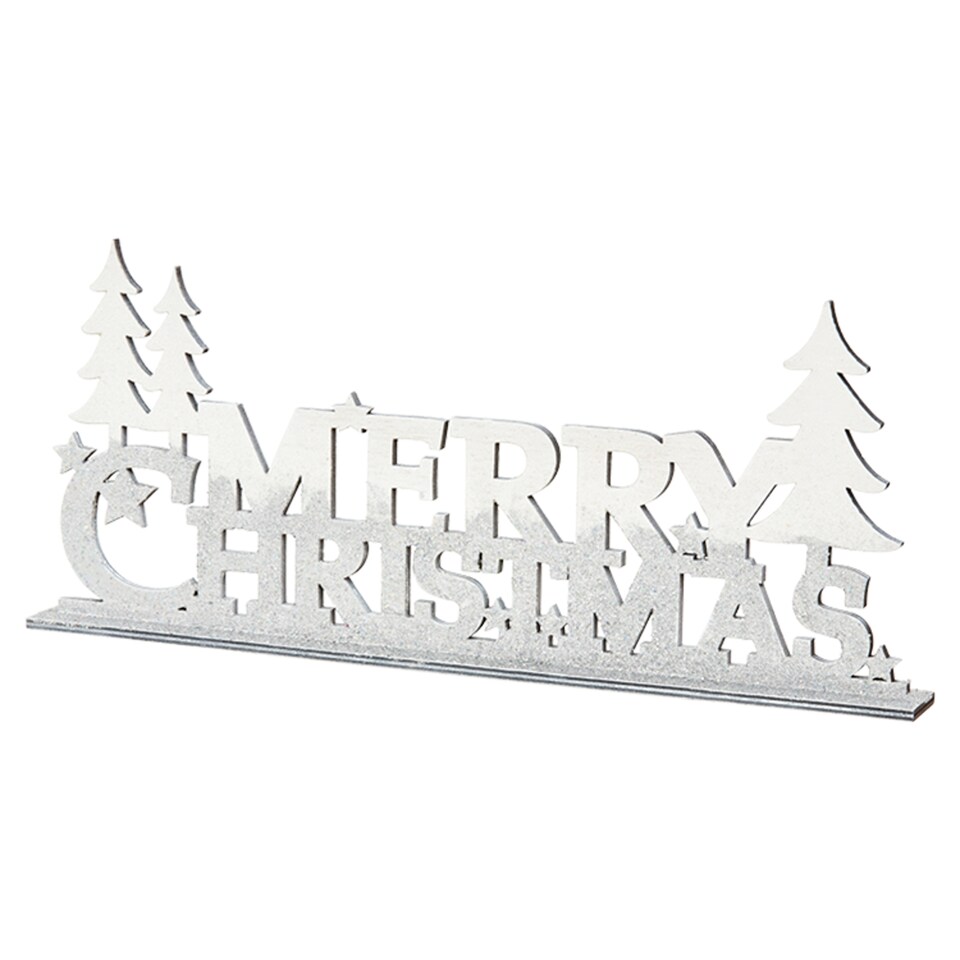 Tesco Glistening Grace Merry Christmas Sign