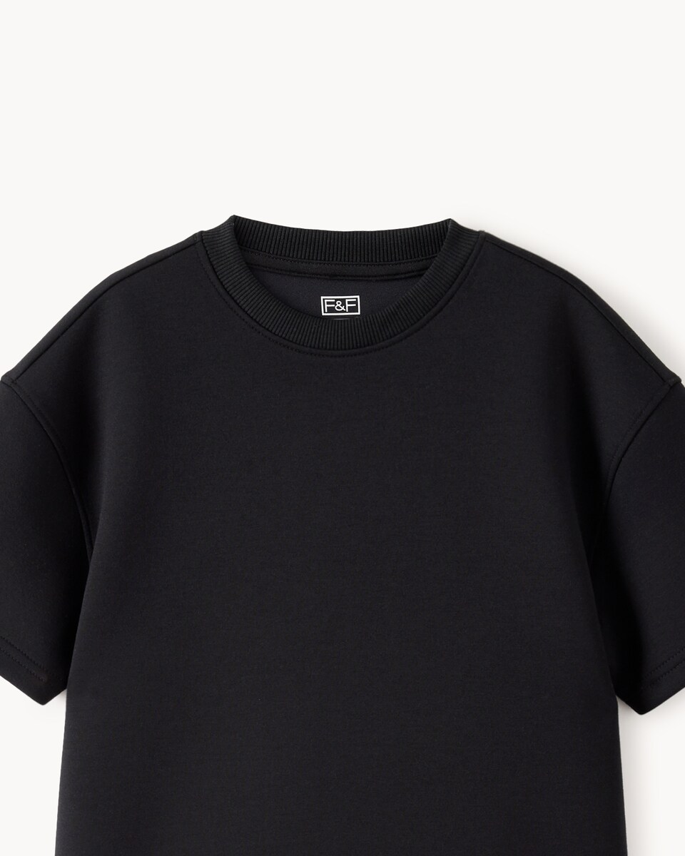image 1 of F&F Boys Oversized T-Shirt in Black