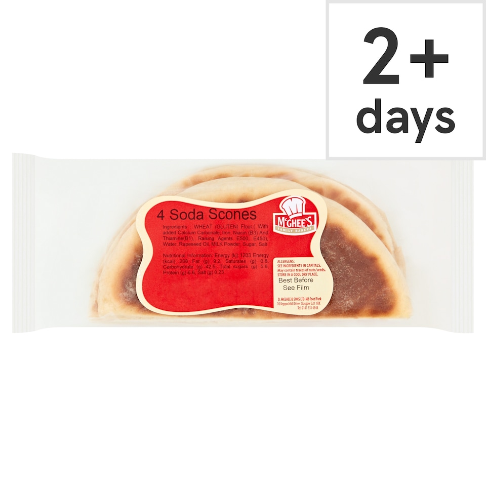 McGhee's Family Bakers Soda Scones 4 Pack