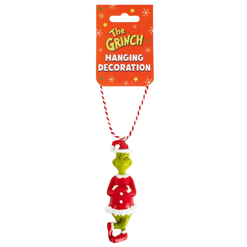 image 1 of Grinch Resin Hanging Christmas Decoration Assortment