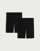 image 3 of F&F School Girls 2 Pack Cotton Rich Cycling Shorts in Black