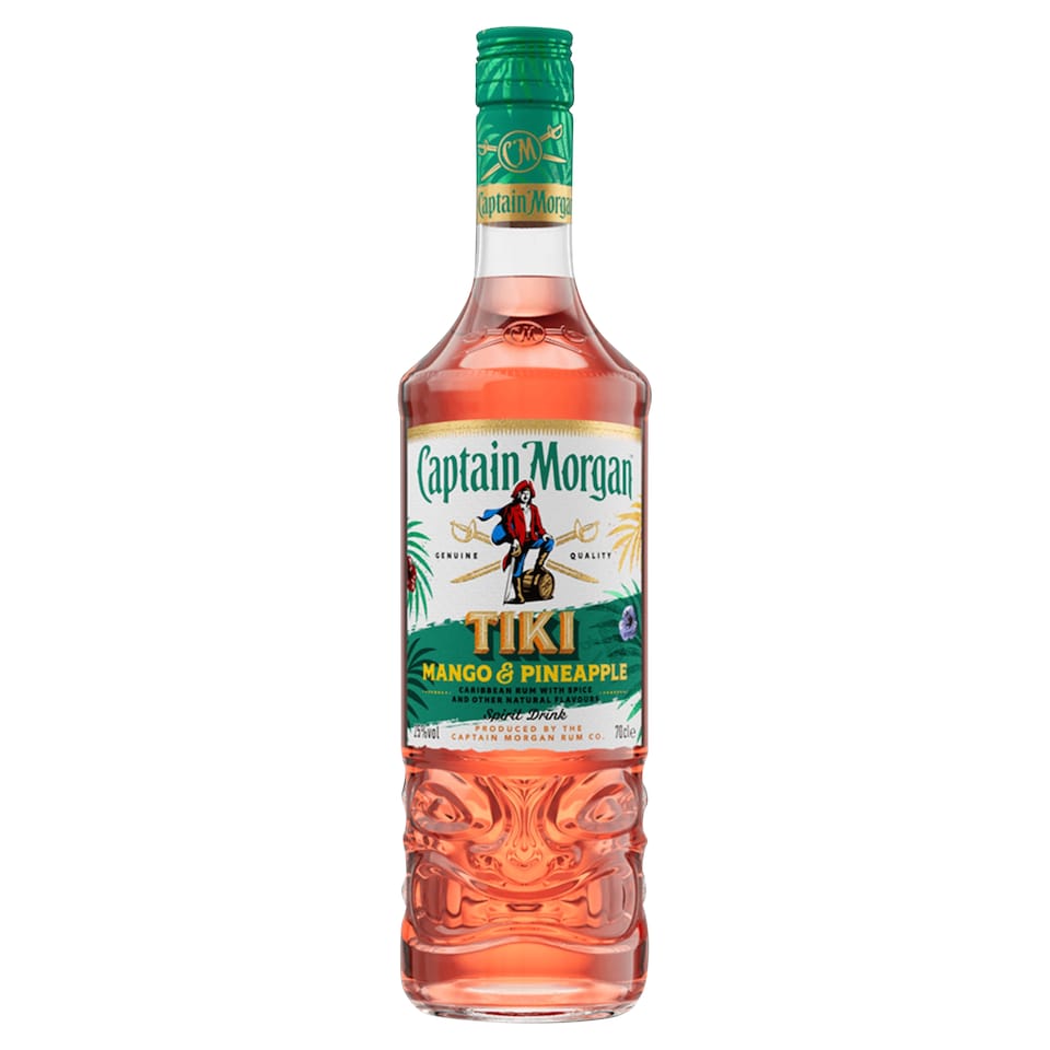 Captain Morgan Tiki Mango & Pineapple alkoholický nápoj s karibským rumom 25% 700 ml