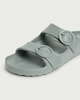 image 3 of F&F Double Strap Buckle Footbed Sandals in Mint