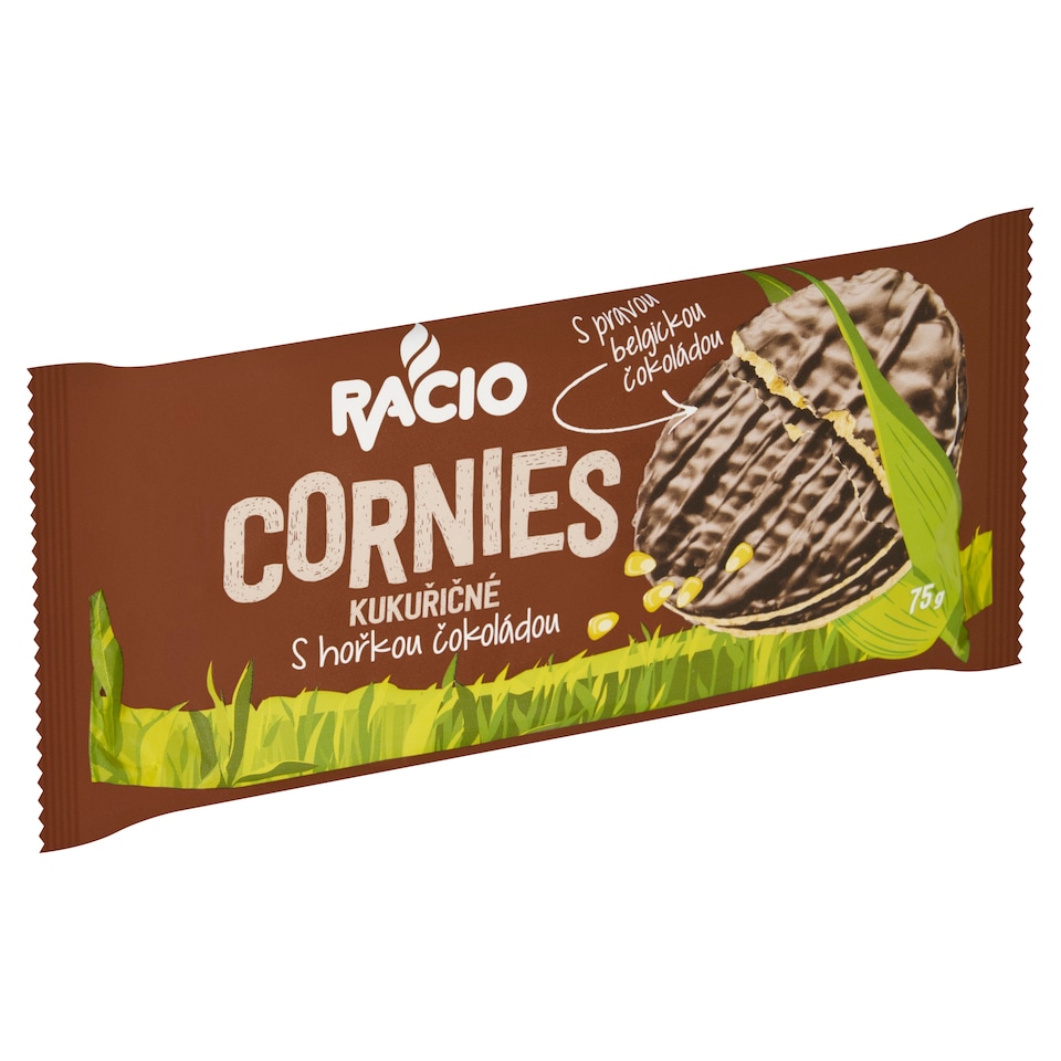 image 1 of Racio Cornies Half-Dipped Corn Sandwiches with Dark Chocolate 75 g