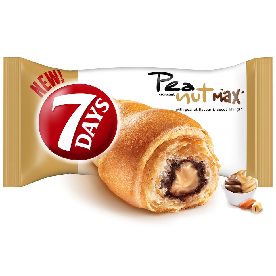 7 Days Croissant s arašídovou příchutí a kakaovou náplní 80g