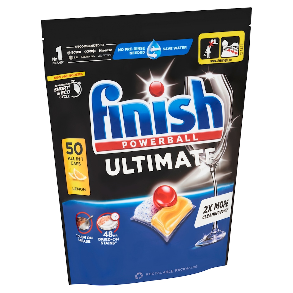 Finish Powerball Ultimate All in 1 Lemon Dishwasher Capsules 50 pcs 645 g