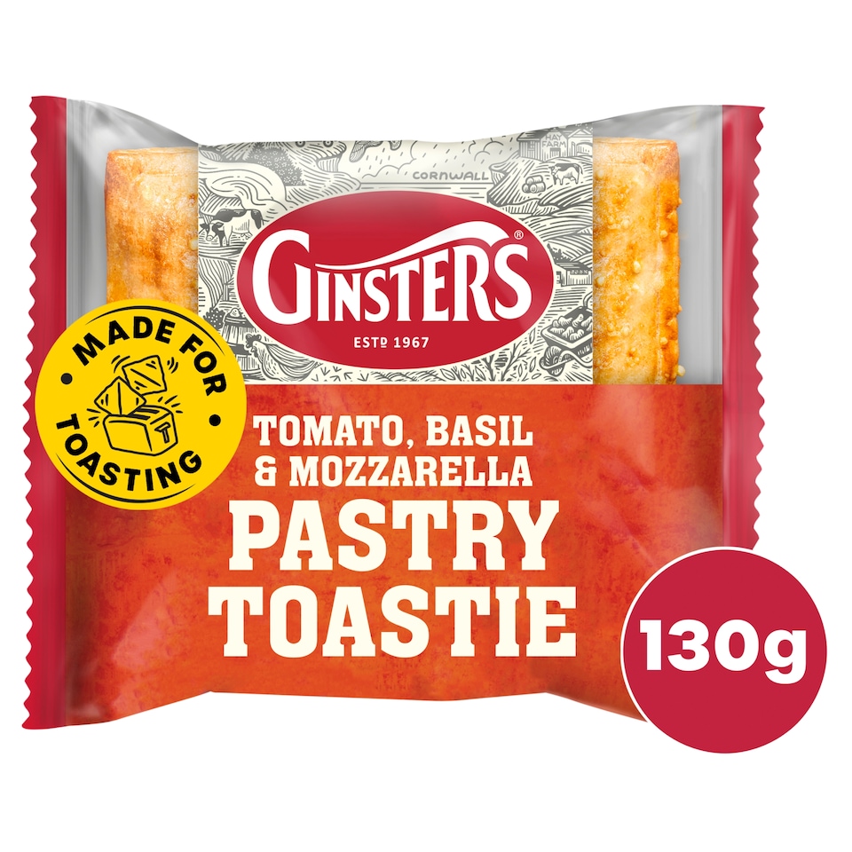 image 1 of Ginsters Tomato Basil Mozzarella Pastry Toastie 130g 