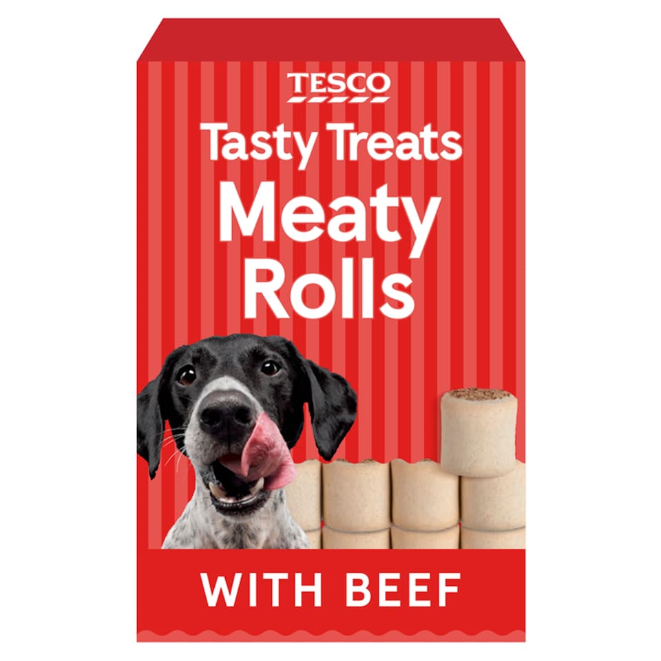 image 1 of Tesco Meaty Rolls Dog Treats 500G