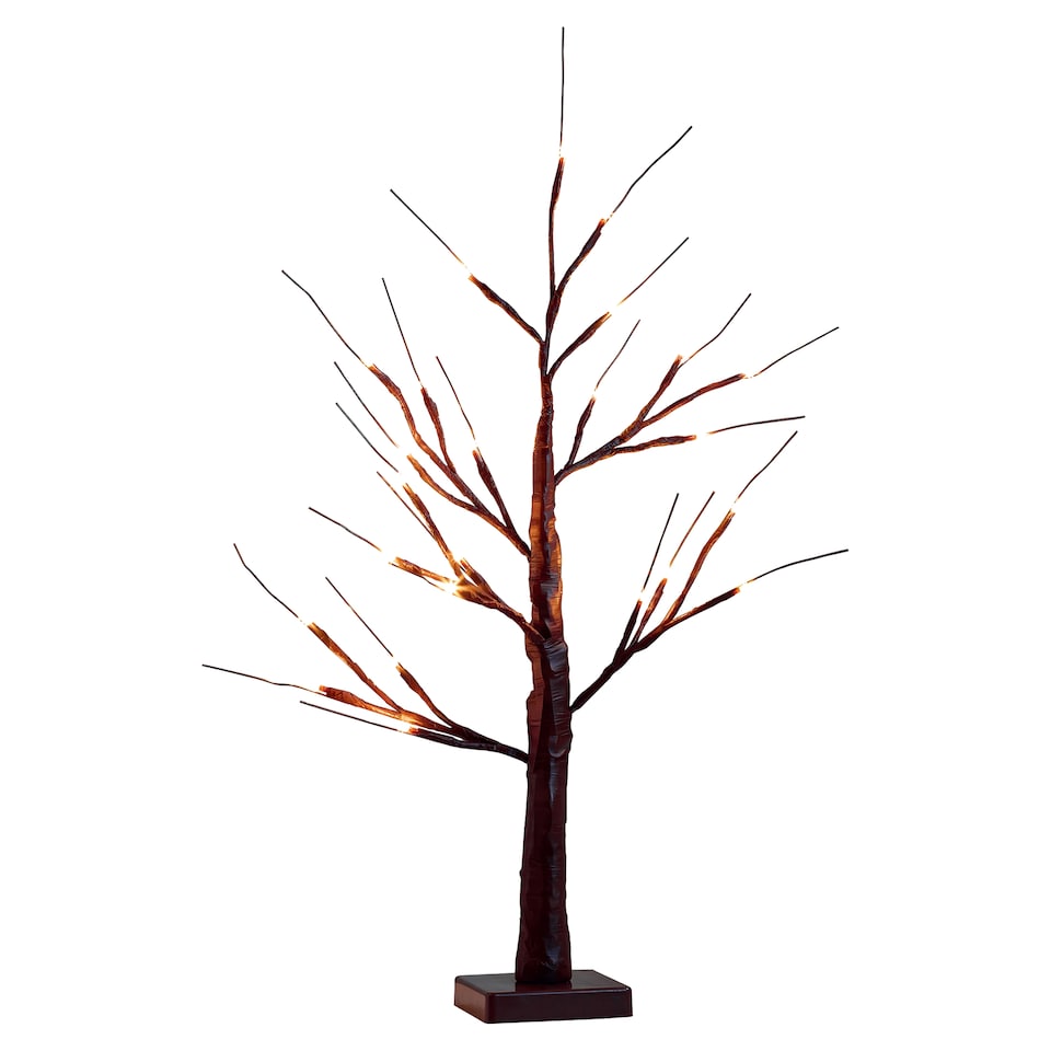 Tesco Halloween Light Up Brown Twig Tree With White Lights