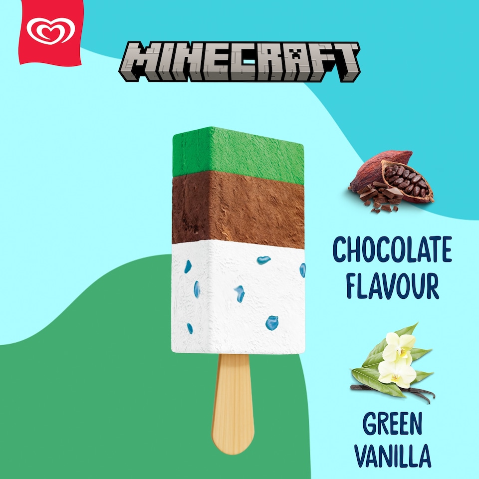 image 1 of Wall's Minecraft Taste the Treasure Ice cream 75ml