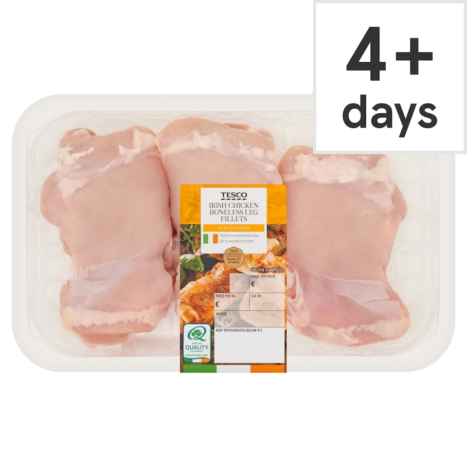 Tesco Irish Chicken Boneless Leg Fillets 550g