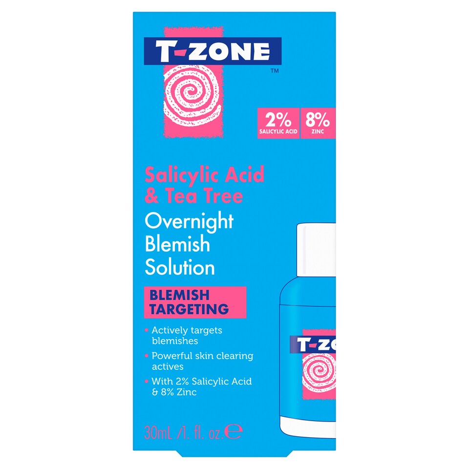 T-ZONE SALICYLIC & TEA TREE OVERNIGHT BLEMISH SOLUTION 30ml
