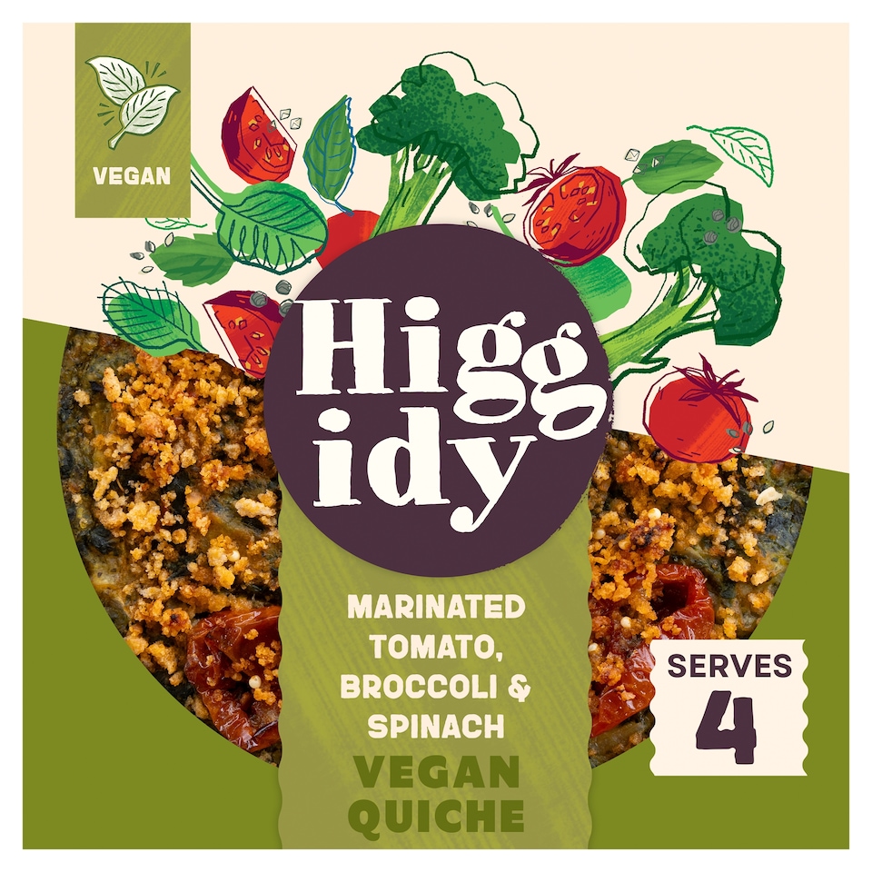 image 1 of Higgidy Roasted Tomato, Broccoli and Spinach Quiche 380G