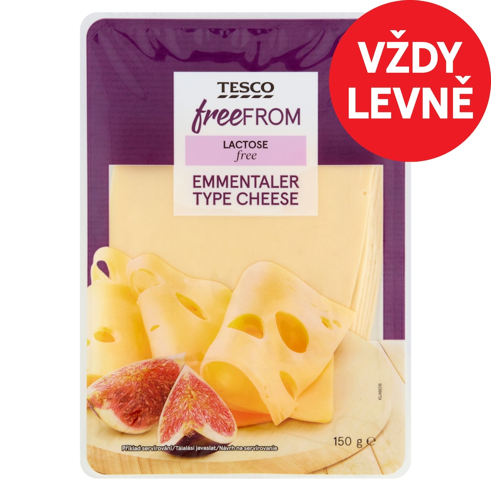 Tesco Free From Emmentaler Type Cheese 150g