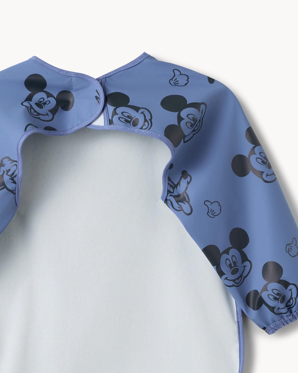 image 1 of Disney Mickey Mouse Long Sleeved Bib in Blue