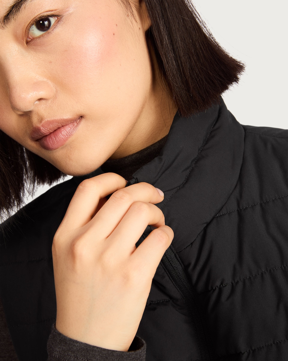 image 1 of F&F Quilted Shower Resistant Gilet in Black