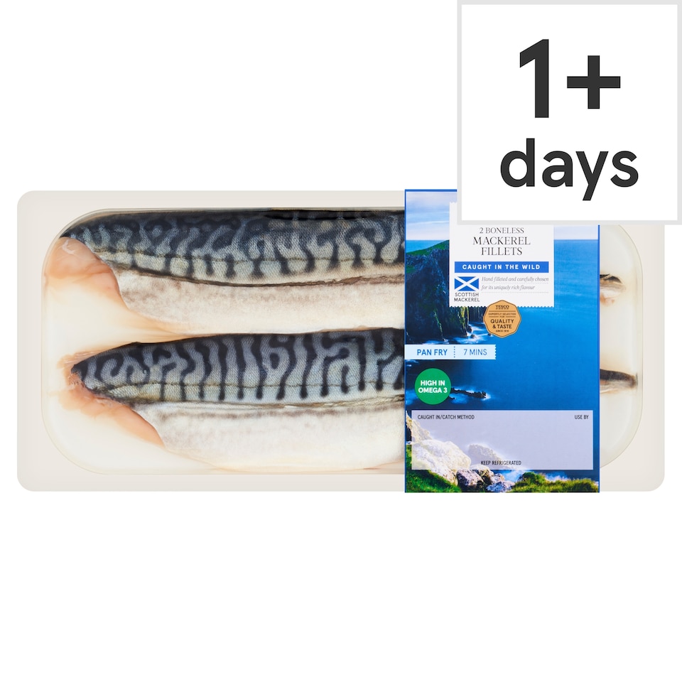 Tesco 2 Boneless Mackerel Fillets 160G