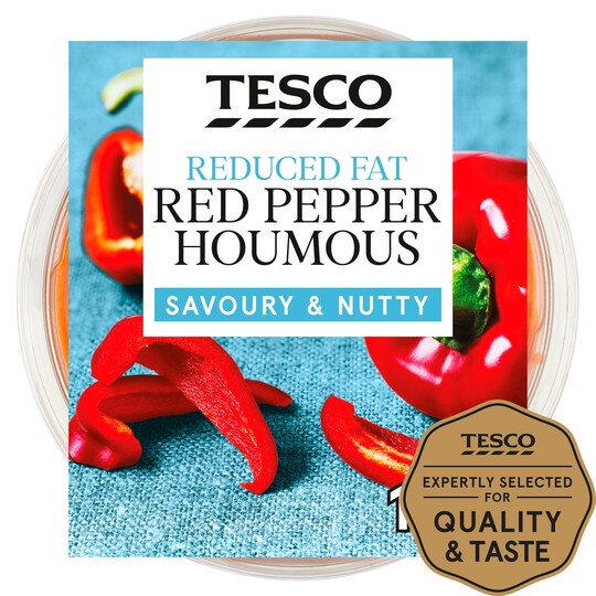 Tesco Reduced Fat Red Pepper Houmous 182G Tesco Groceries