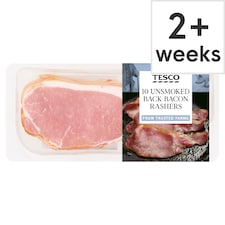 Tesco British Unsmoked Back Bacon Rashers 300g