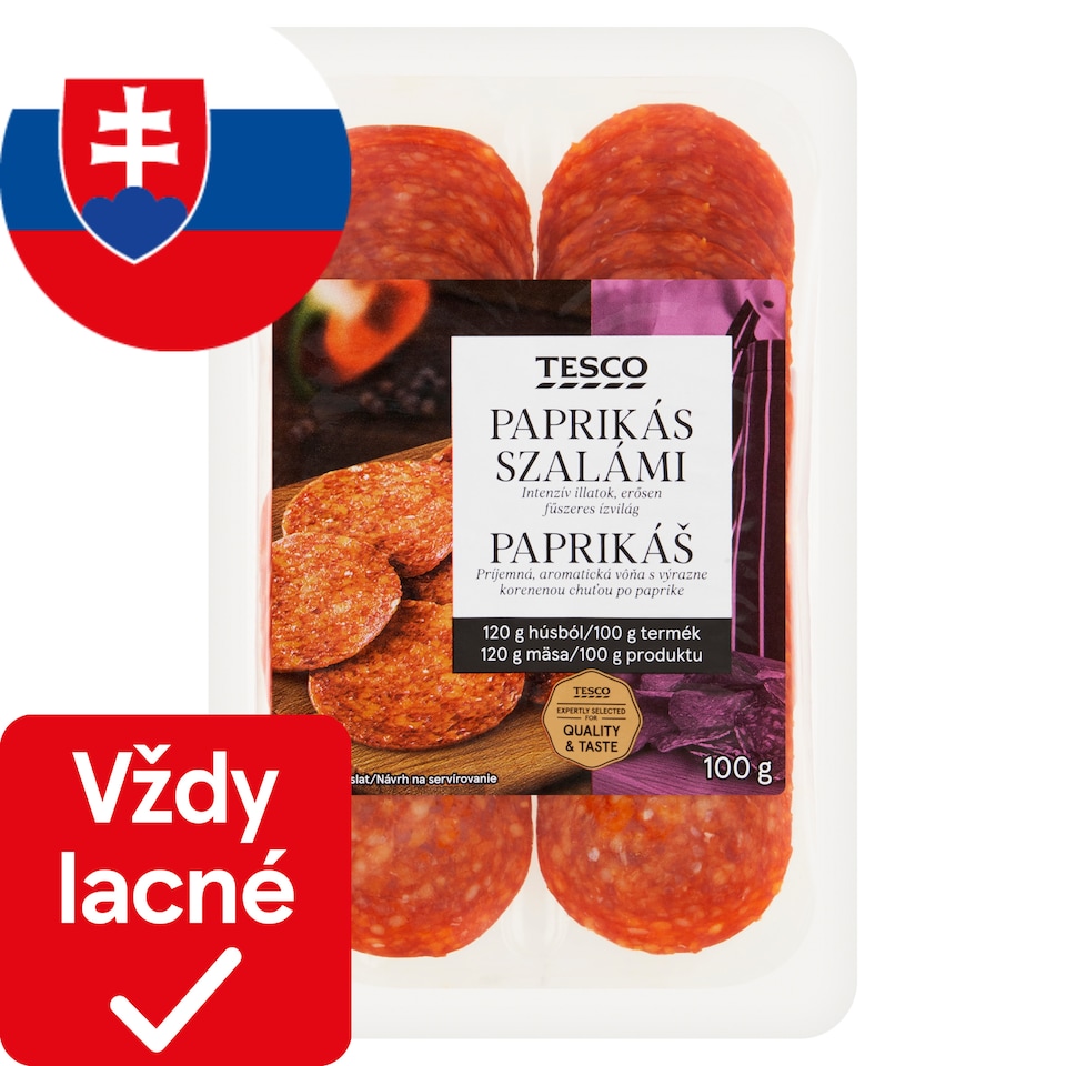Tesco Paprikáš saláma 100 g