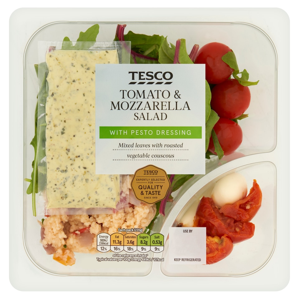 Tesco Tomato & Mozzarella Salad Bowl 220G