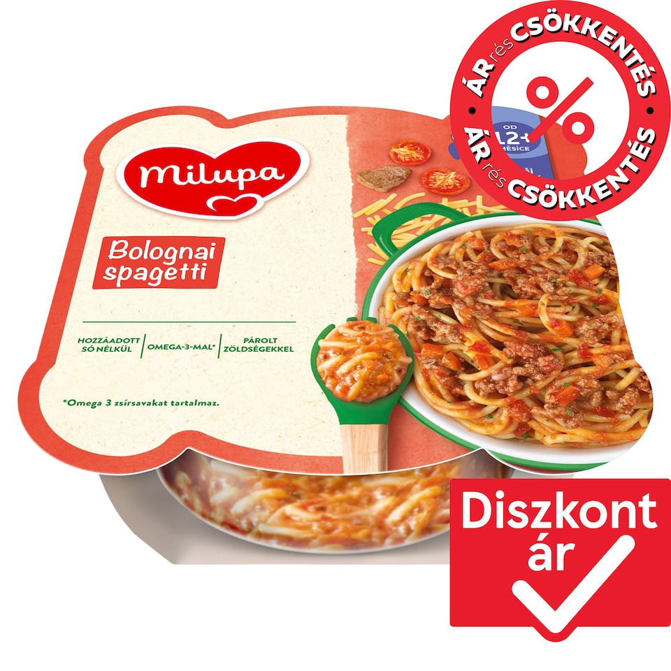 Milupa bolognai spagetti 12 hónapos kortól 230 g