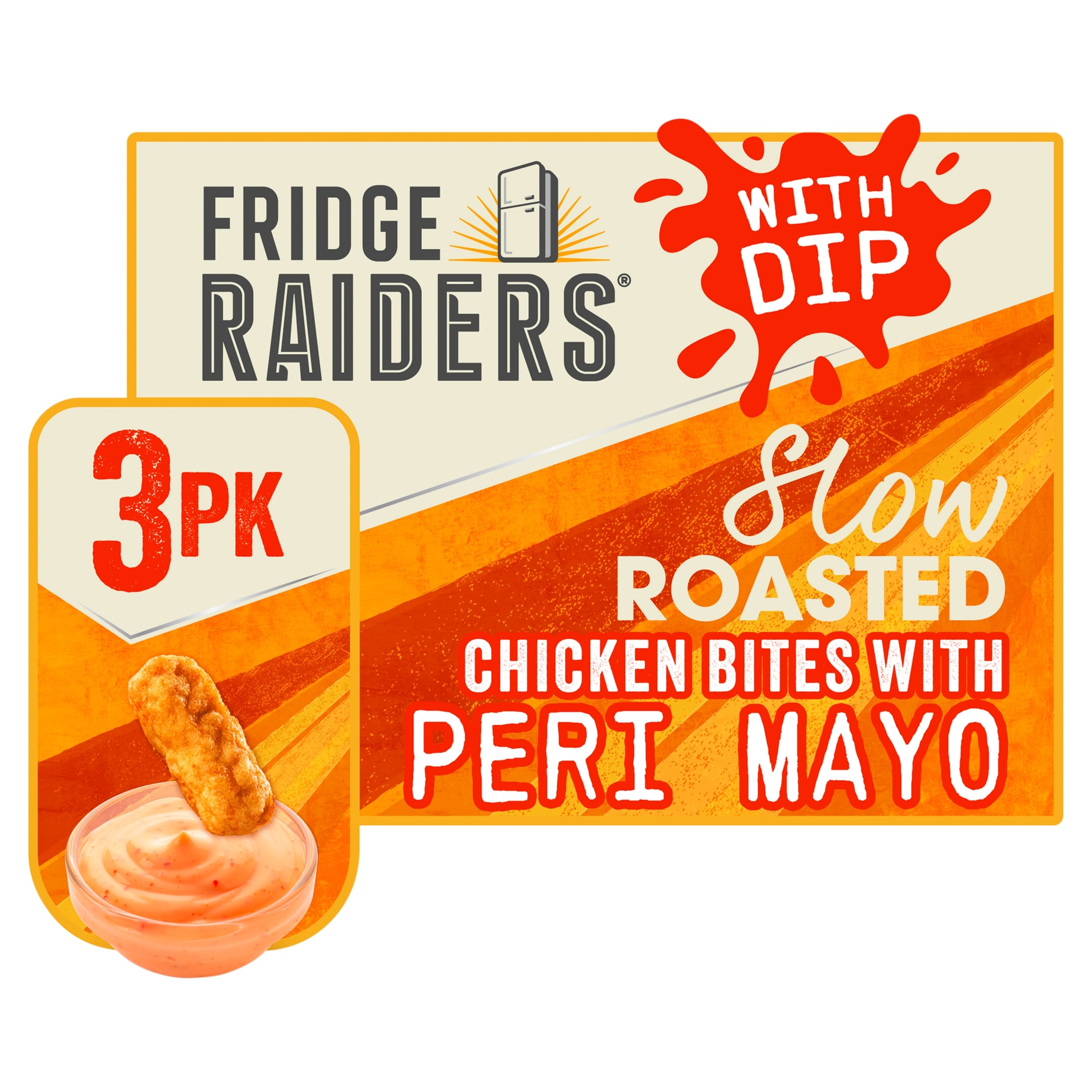 Fridge Raiders Slow Roasted Chicken Bites with Peri Mayo Dip 3x68g