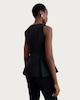image 3 of F&F Sleeveless Peplum Top in Black