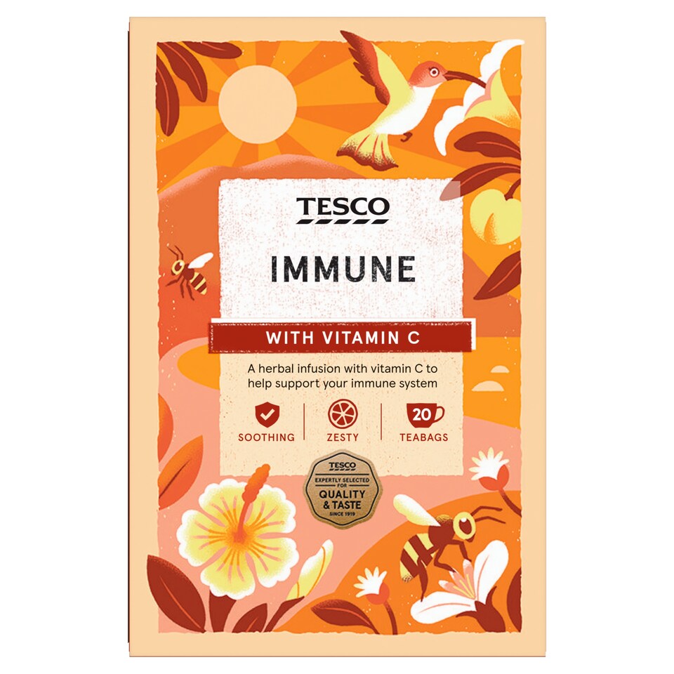 Tesco Immune 20 Tea Bags 40g