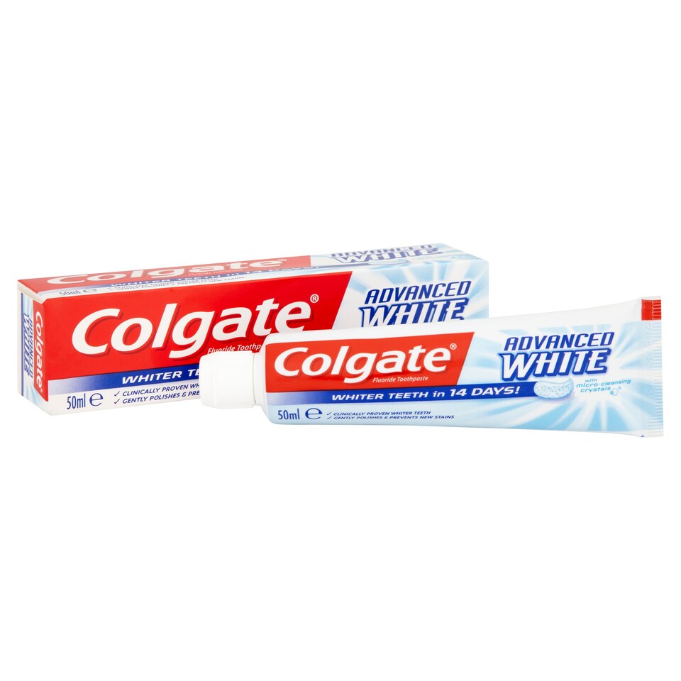 Colgate Advanced White Toothpaste 50Ml - Tesco Groceries