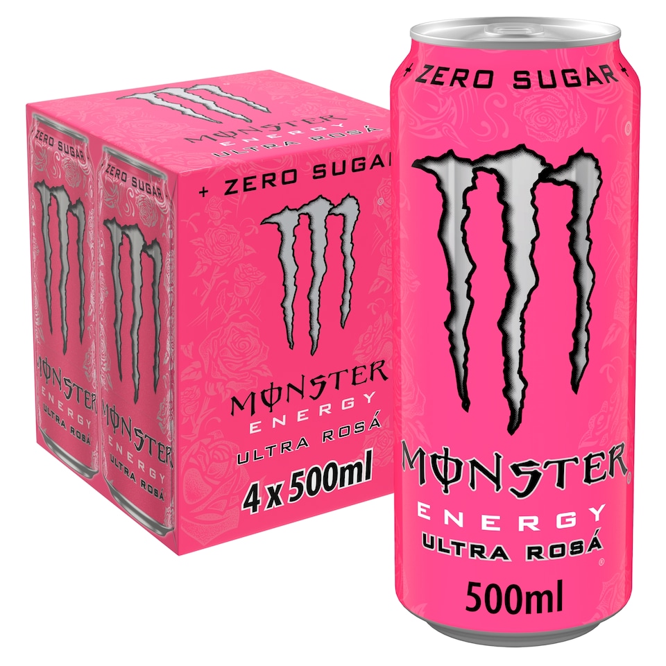 image 1 of Monster Energy Drink Ultra Rosa 4x500ml