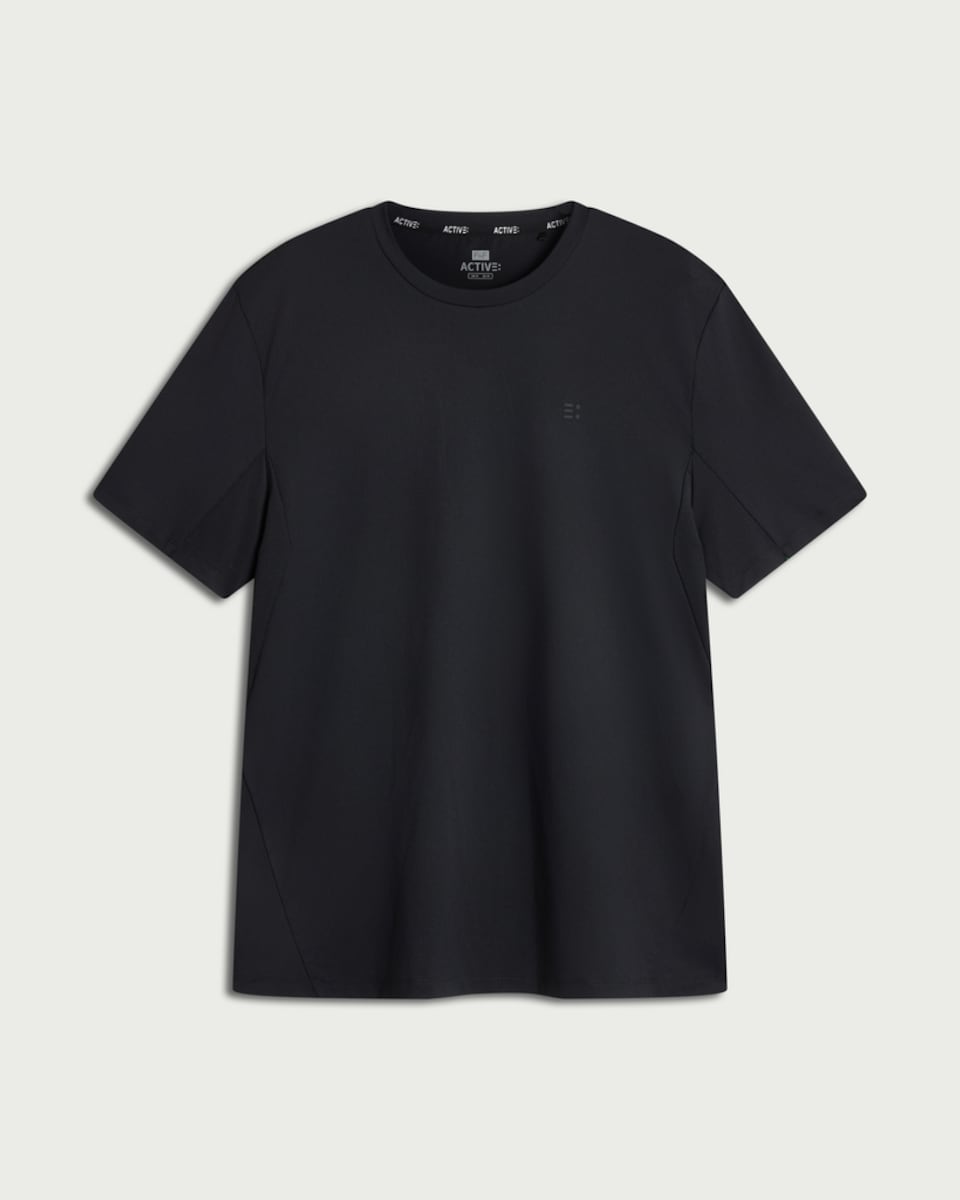 image 1 of F&F Active ULTRARUN Mesh Short Sleeved T-Shirt in Black
