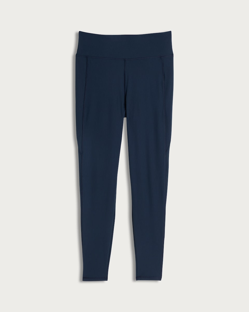 image 1 of F&F Active EVERYHOUR Ribbed Leggings in Navy