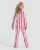 image 3 of F&F Girls Minky Fleece Stripe Print Pyjamas with Scrunchie in Pink Multi