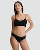 image 1 of  F&F 2-Pack Ribbed Seamfree High Leg Hipster Knickers in Black